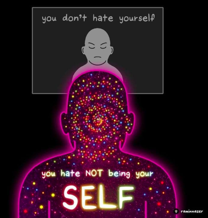 you don't hate yourself- you hate not being yourself